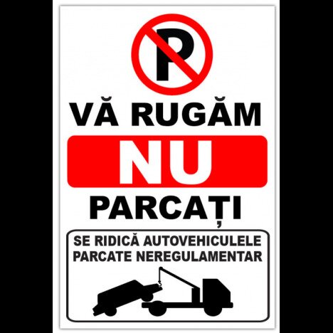 Indicator pentru masinile parcate neregulamentar